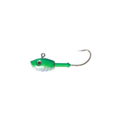 Jig Head Enif Green/Silver 3.5 ounce - Almost Alive Lures