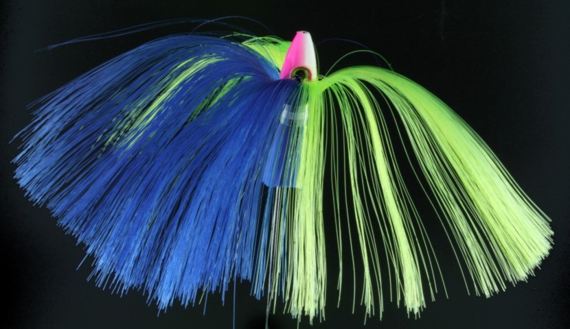 Witch Lure, 1oz, Pink - White Head, Blue, Chartreuse Hair