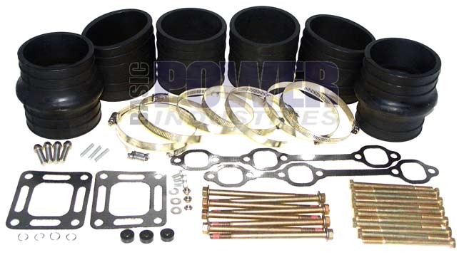 Kit Manifold Conversion for 1-piece 4.3L V6 Mercruiser to 2-piece