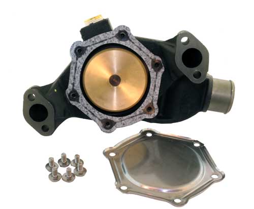Rear Side of water pump with plate removed (click to enlarge)