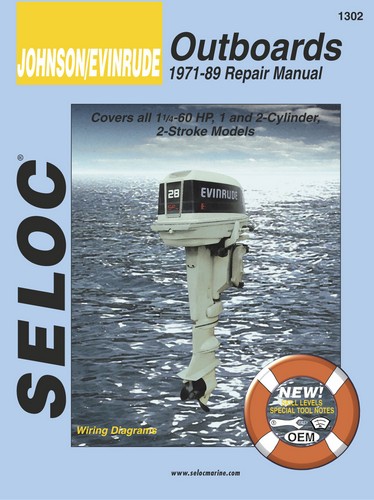 Manual Book Serice Repair for Johnson Evinrude Outboard 1973-89 1.25-60 HP