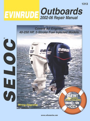 Manual Book Service Repair Evinrude Outboard 2002-2012 15-300HP