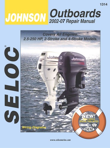 Repair Manual, Johnson Outboards, 02-07 3.5-250 HP