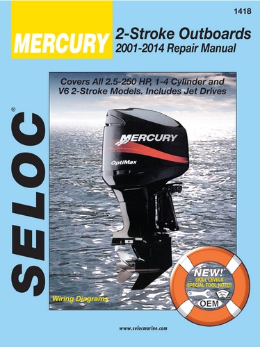 Repair Manual for Mercury 2 Stroke Outboards 2001-2014