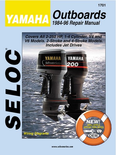 Repair Manual, Yamaha Outboards, 84-96 2-250 HP