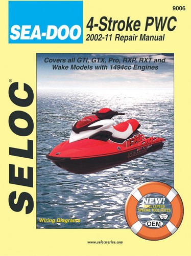 Repair Manual for Sea-Doo Bombardier All 4-Stroke PWC 2002-2011