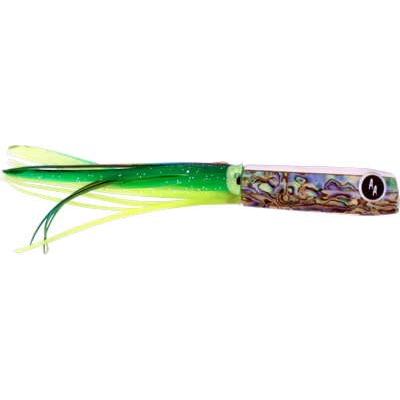 SOOPAH Lure Abalone Shell with Yellow, Green Skirt, 6 inch