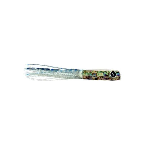 SOOPAH Lure Abalone Shell with Silver, Blue Skirt, 6 inch