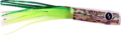 SOOPAH Lure Abalone Shell with Yellow, Green Skirt, 6 inch SOOPS790
