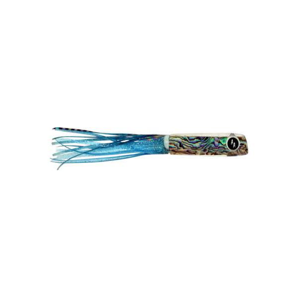 SOOPAH Lure Abalone Shell with Blue, Silver Skirt, 6 inch