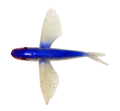 Flying Fish Blue/Clear/Red Nose 4" - Almost Alive Lures