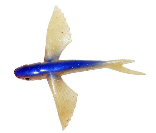 Flying Fish Blue/Clear/Red Nose 6" - Almost Alive Lures