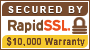 This site is secured by Rapid SSL