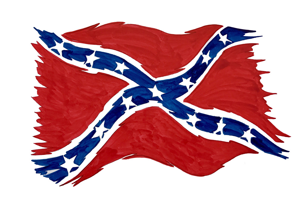 Confederate Flag Tattered