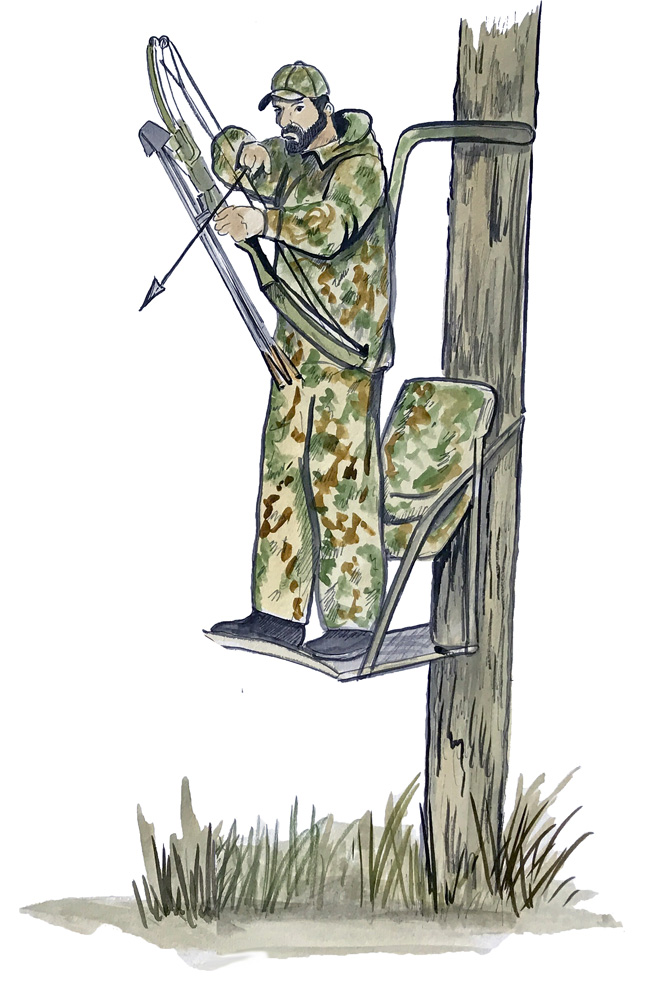 Hunter In Tree Stand