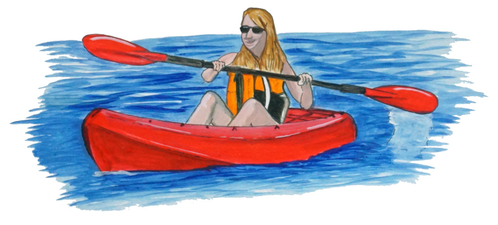 Lady Kayaking