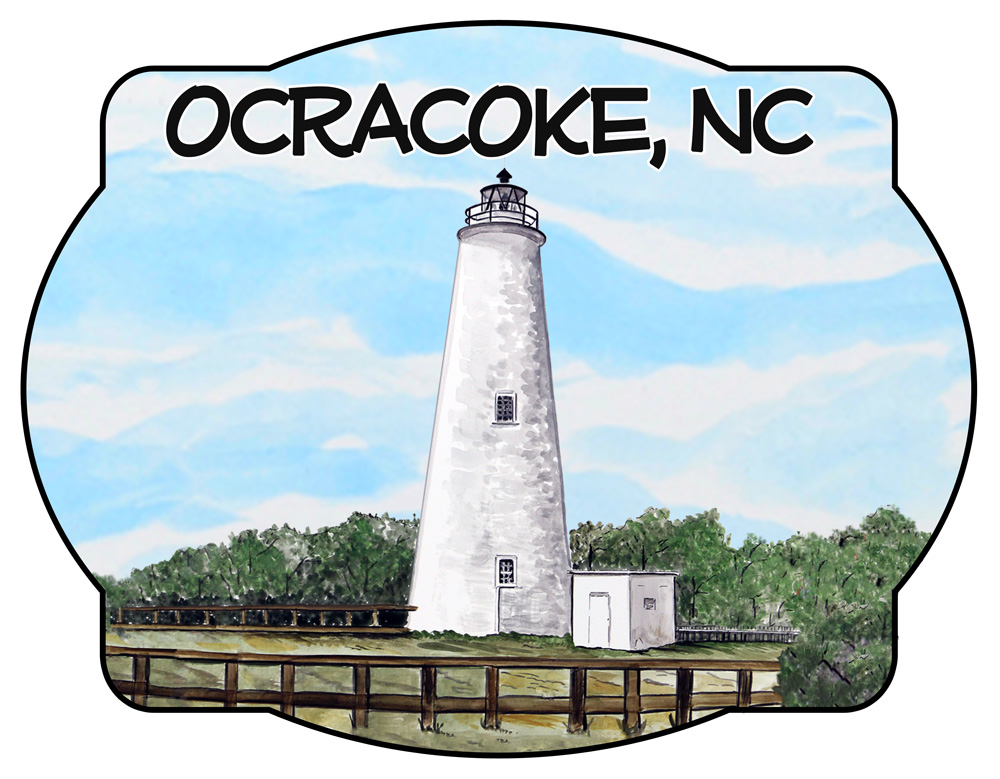 Ocracoke Lighthouse Scene