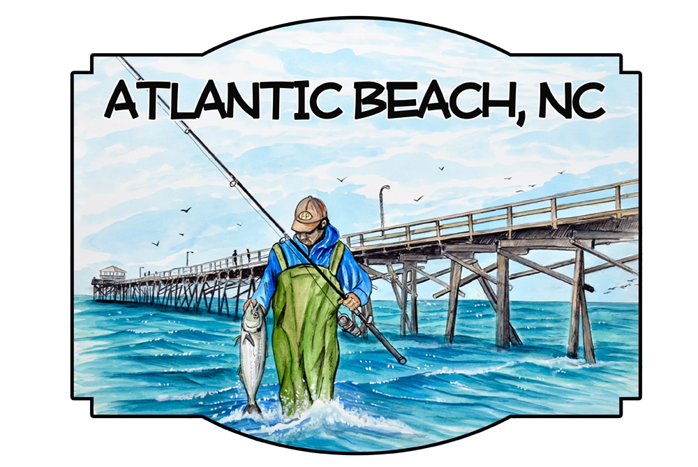 Atlantic Beach - Fishing Pier Scene