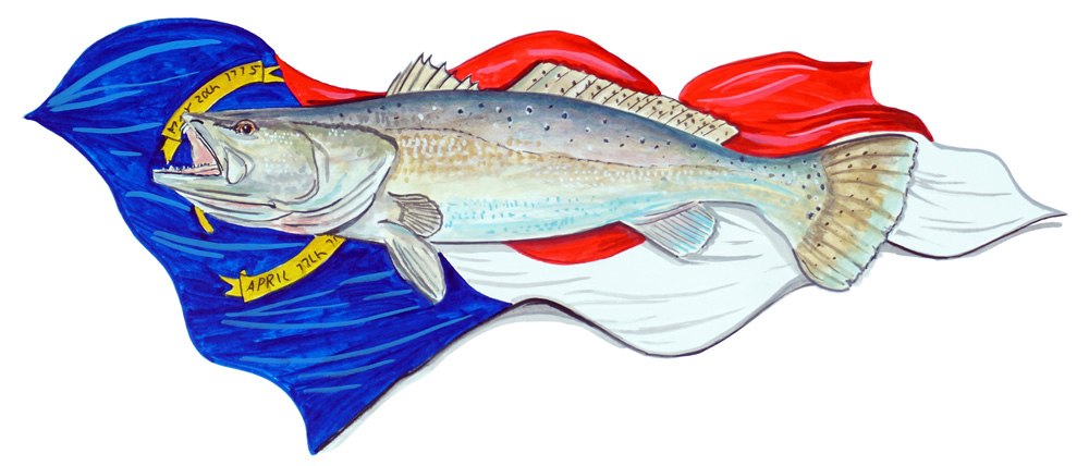 NC Flag & Speckled Trout