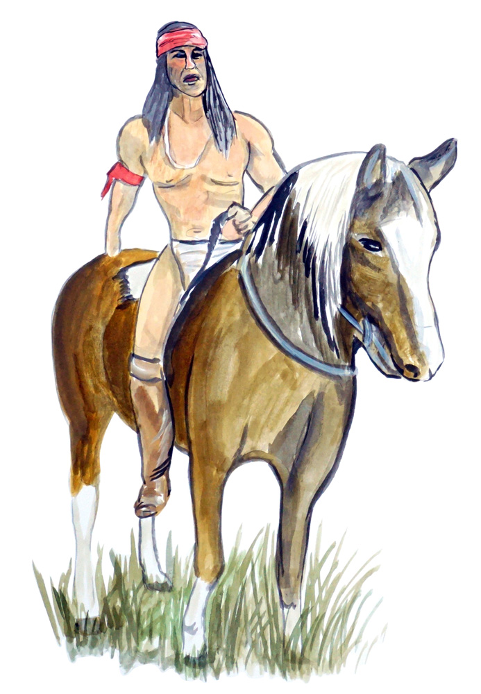 Plains Indian on Horseback