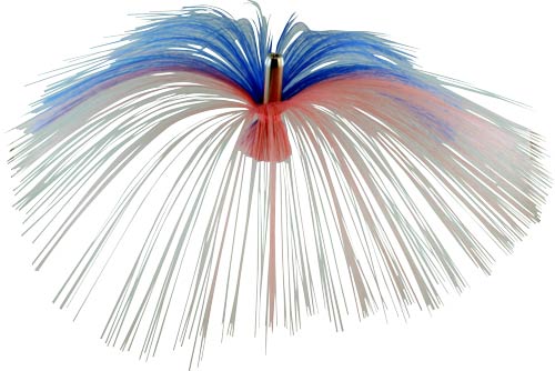 Witch Lure, Chrome Flash Head, 17g, with 6-1⁄2 Inch Blue, Pink Hair