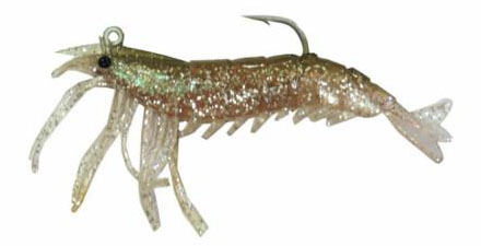 Artificial Shrimp Rigged 3-1/4" Natural 6 Pack - Almost Alive Lures