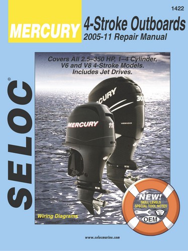 Repair Manual for Mercury Mariner All 4 Stroke Outboards 2005-2011