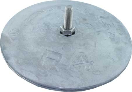 RAnode Zinc for Rudders and Trim Tabs 4 Inch Diameter